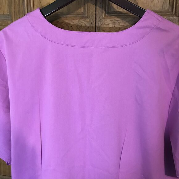 Purple Label by Healing Hands Scrub Top Women's 3X Plum Medical Vet Nurse Pocket - Picture 5 of 8